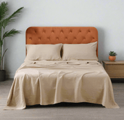 100% French Linen Sheet Set - Queen - Tan - Home Décor & Things Are Us