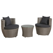 18 in. Bistro All - Weather Conversation Set, Gray - Home Décor & Things Are Us