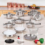28pc 12-element High-quality Heavy-gauge Stainless Steel Cookware Set - Home Decor & Things Are Us