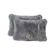Gray Sheepskin Pillow 2 Pack - Home Decor & Things Are Us