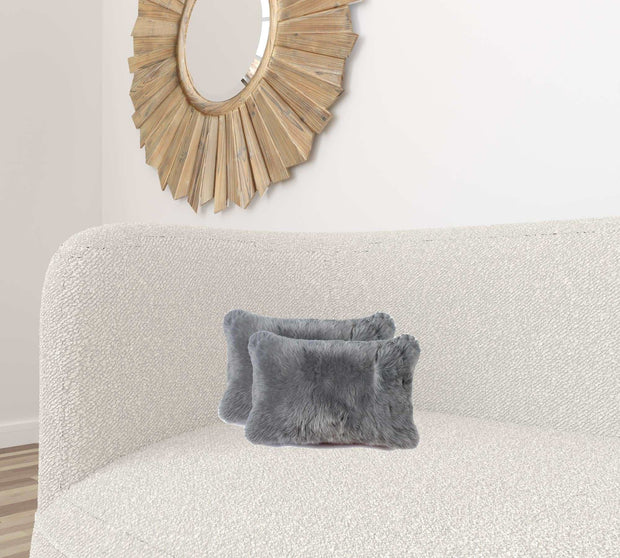 Gray Sheepskin Pillow 2 Pack - Home Decor & Things Are Us