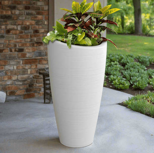 32 in. Modesto Tall Planter White - Home Décor & Things Are Us