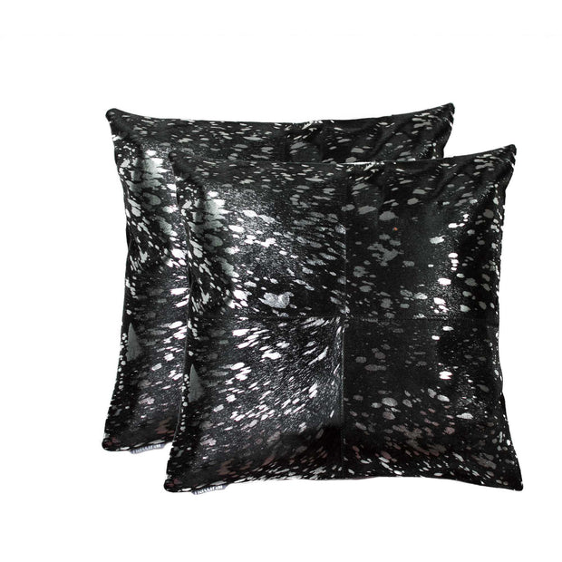 Silver And Black Torino Quattro Pillow 2 Pack