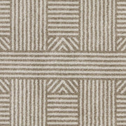 8'X11' Beige Machine Woven Uv Treated Abstract Lines Outdoor Area Rug - Home Decor & Things Are Us