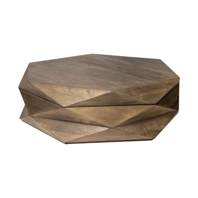 48" Brown Hexagon Coffee Table - Home Decor &  Things Are Us