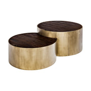 39.5" & 31.25" Round Wood Nesting Coffee Tables - Home Decor & Things Are Us