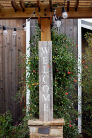 Dark Gray And White Front Porch Welcome Sign - Home Decor & Things Are Us