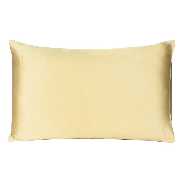 Gold Dreamy Set Of 2 Silky Satin King Pillowcases