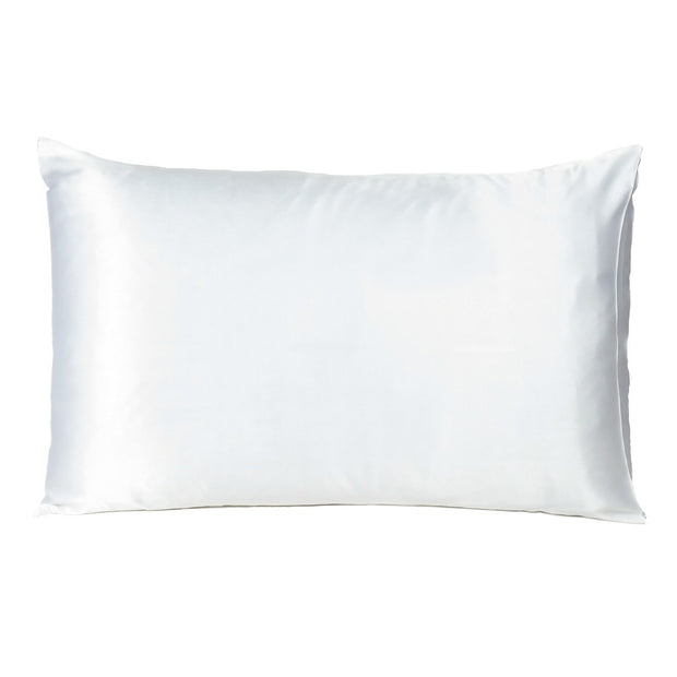 White Dreamy Set Of 2 Silky Satin Queen Pillowcases - Home Decor & Things Are Us