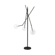 Black Tri Globe Contemporary Metal Floor Lamp - Home Decor & Things Are Us