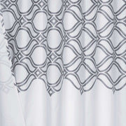 Silver And White Printed Lattice Shower Curtain = Home Decor & Things Are Us