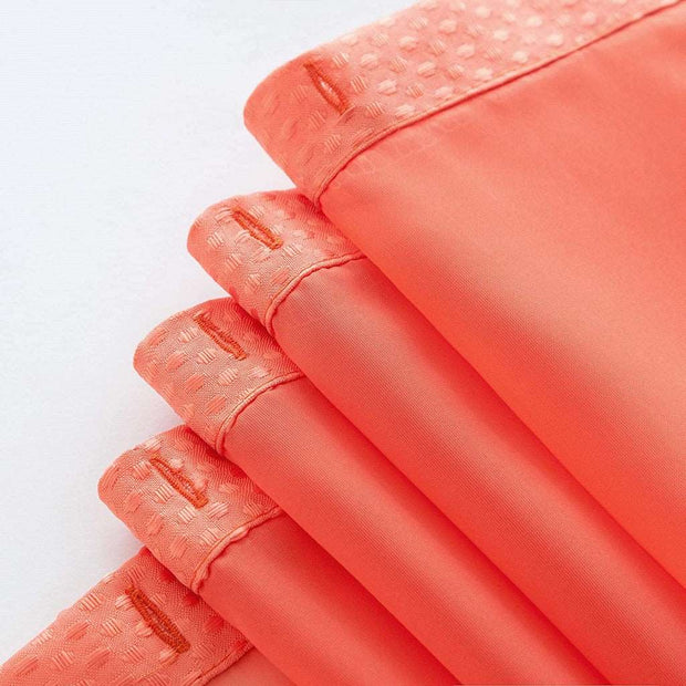 Coral Sheer And Grid Shower Curtain And Liner Set - Home Decor & Things Are Us