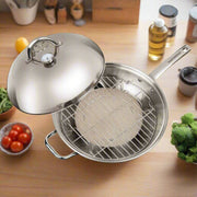 4 - 1 Smoker Wok Stainless Steel Stovetop - Home Décor & Things Are Us