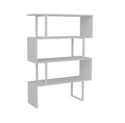 4 - Shelf Geometric Bookcase - White - Home Décor & Things Are Us