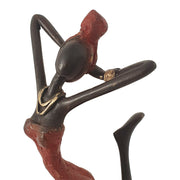 Bronze Figurine Of An African Dancer In Red Dress - Home Decor & Things Are Us