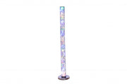 49" Steel LED Column Floor Lamp With Clear Drum Shade - Home Décor & Things Are Us