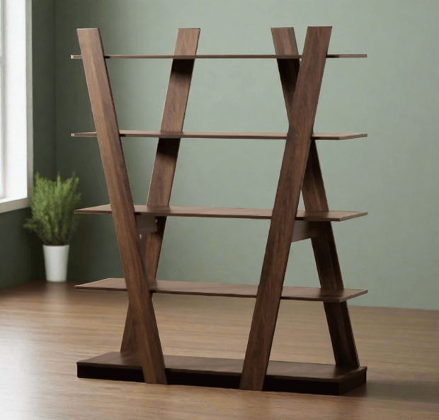 5 - Tier Wood Geometric Living Room Display Shelf - Home Décor & Things Are Us