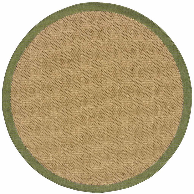 8' X 8' Beige Round Stain Resistant Outdoor Area Rug = Home Decor & Things Are Us