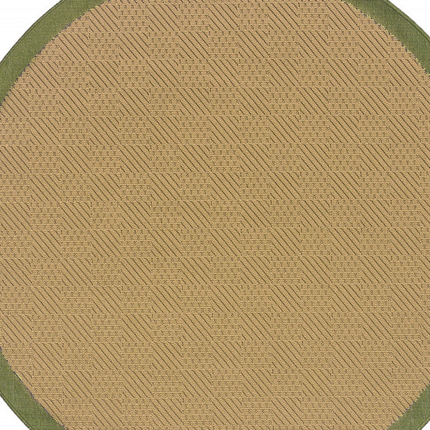 8' X 8' Beige Round Stain Resistant Outdoor Area Rug = Home Decor & Things Are Us