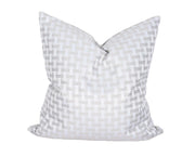 22" X 22" Gray And White Checkered Zippered Pillow - Home Decor & Things Are Us