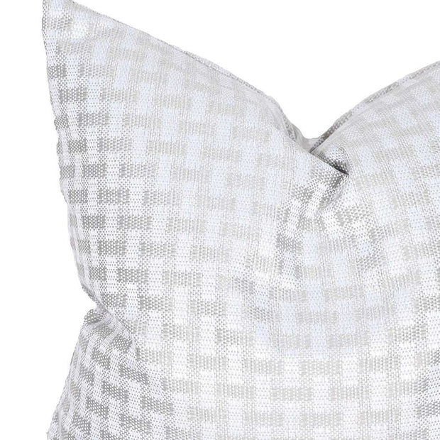 22" X 22" Gray And White Checkered Zippered Pillow - Home Decor & Things Are Us