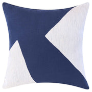 20" X 20" Navy And Ivory 100% Cotton Abstract Zippered Pillow - Home Decor & Things Are Us