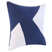 20" X 20" Navy And Ivory 100% Cotton Abstract Zippered Pillow - Home Decor & Things Are Us