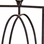 Set Of Two Black Iron Ornate Tabletop Hurricane Candle Holders - Home Decor & Things Are Us