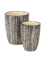 Wavy Patterned Planter (Set Of 6) - Home Decor & Things Are Us