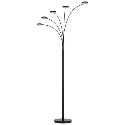 82" Bronze Five Light Led Arc Floor Lamp - Home Decor & Things Are Us