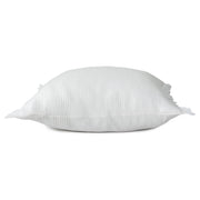 20" X 20" White Cotton Zippered Down Pillow With Fringe
