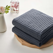 Waffle Bath Towels - Dark Grey Color - Set of 2 - Home Decor & Things Are Us