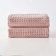 Waffle Bath Towels - Pink Color- Set of 2 - Home Decor & Things Are Us