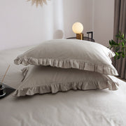 6 Pieces Luxury Ruffle Edge King Size Duvet Cover Set - Home Décor & Things Are Us