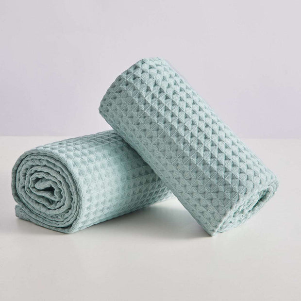 Waffle Bath Towels - Pistachio Color- Set of 2 - Home Decor & Things Are Us