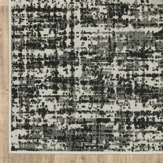 8' X 10' Beige And Black Abstract Stain Resistant Outdoor Area Rug - Home Décor & Things Are Us