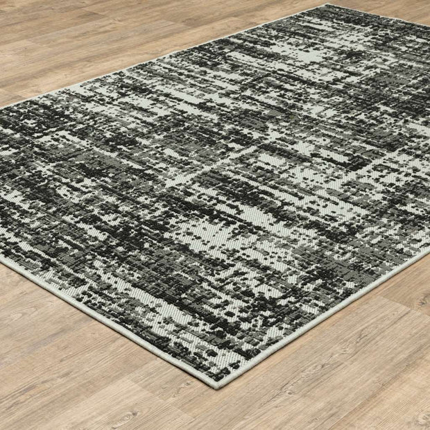 8' X 10' Beige And Black Abstract Stain Resistant Outdoor Area Rug - Home Décor & Things Are Us