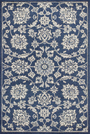 8' X 11' Denim Blue Floral Outdoor Area Rug - Home Décor & Things Are Us