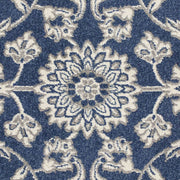 8' X 11' Denim Blue Floral Outdoor Area Rug - Home Décor & Things Are Us