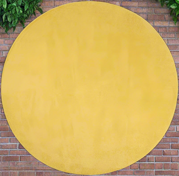 8' X 8' Yellow Round Non Skid Outdoor Area Rug - Home Décor & Things Are Us