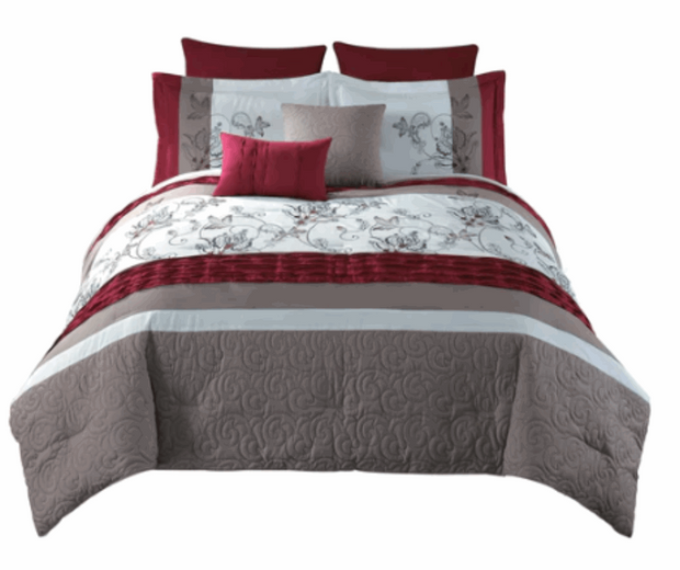 8 Piece Comforter Set With Floral Print - Home Decor & Things Are Us