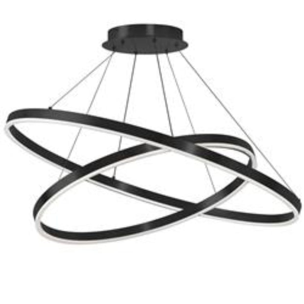 97W Acrylic Diffuser Chandelier, Matte Black & White - Home Décor & Things Are Us