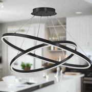 97W Acrylic Diffuser Chandelier, Matte Black & White - Home Décor & Things Are Us