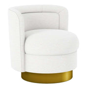 Aspen Swivel Lounge Chair, White Boucle - Home Decor & Things Are Us