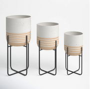 Bodhi Modern Planters, White & Gold - Set of 3 - Home Decor & Things Are Us