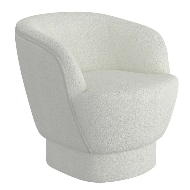 Cuddle Accent Chair in White Boucle - Home Decor & Things Are Us