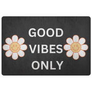 Smiling Flowers Good Vibes Only Door Mat - Home Décor & Things Are Us