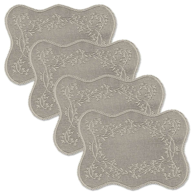 Heritage Lace Sheer Divine Placemat - Flax - Set of 4 - Home Décor & Things Are Us