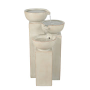 3 Tier Bowls Water Fountain with LED Light