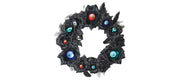 Halloween Black Wreath with Lightup Eyeballs